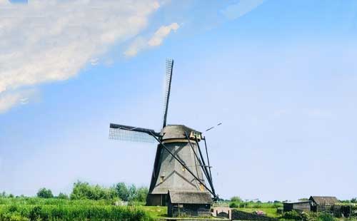 荷蘭小孩堤防風車村